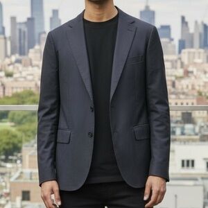 Cardeliano Wool and Cashmere Dark Blue Blazer Size 36S